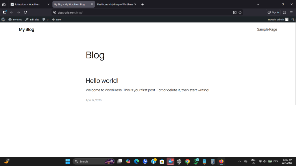 Website homepage