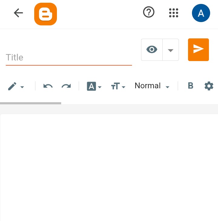 Blogger Post Editor — নতুন পোস্ট লেখার ইন্টারফেস